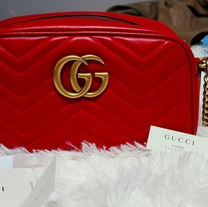 👠💄🌺SOLD - GUCCI marmont red camera bag 🌺💄👠